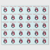 Cadeau Joli Naughty Nice Pingouin Papier d'enveloppement  (Plat)