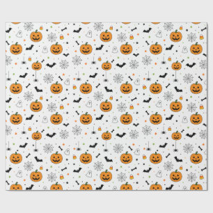 Cadeau Joli papier à motif d'Halloween pour emballage cad