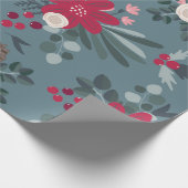 Cadeau Joli papier de Noël floral (Coin)