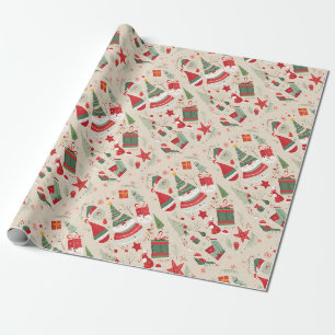 Cadeau Joli papier d'emballage de noël.