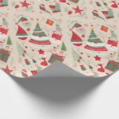 Cadeau Joli papier d'emballage de noël. (Coin)