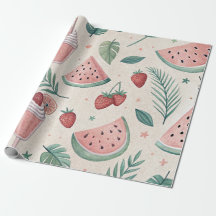 Joli papier d'emballage estival