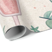 Cadeau Joli papier d'emballage estival (Coin rond)