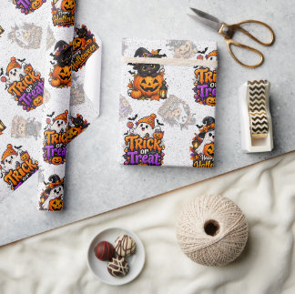 Cadeau Joli papier d'emballage Halloween