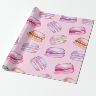Cadeau Joli papier d'emballage imprimé Macarons