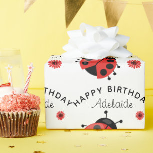 Cadeau Joli papier d'emballage personnalisé Coccinelle ro