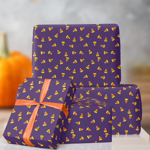 Cadeau Joli papier d'emballage violet à motif de maïs suc