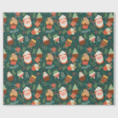 Cadeau Joli papier Motif de Noël (Plat)