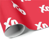 Cadeau Joli Red XO Valentine's Wrapping Papier (Coin rond)
