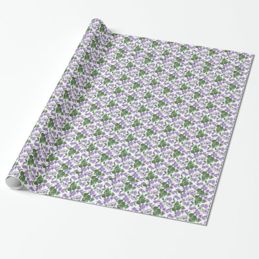 Cadeau Joli Violets Envelopper le papier pour Customiser (Déroulé)