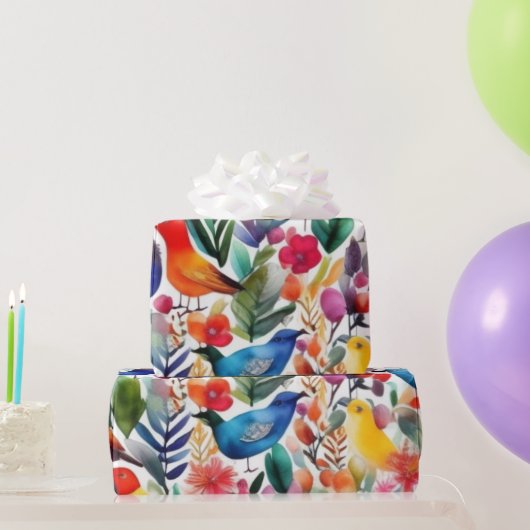 Cadeau Jolie fleurs roses Papier à envelopper (Cadeaux de fête)