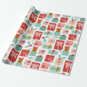 Cadeau Jolie présente du papier d'emballage de vacances (Déroulé)