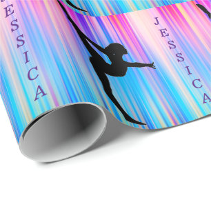 Cadeau Jolies filles Gymnastique Papier d'enveloppement c