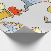 Cadeau Jouer Un Musicien Saxaphone Envelopper Du Papier (Coin)