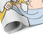 Cadeau Jouer Un Musicien Saxaphone Envelopper Du Papier (Coin rond)