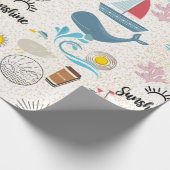Cadeau jours de plage papier d'emballage (Coin)