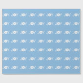 Cadeau Joy Christmas Blue Wrapping Papier (Plat)
