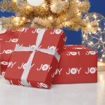 Cadeau Joy Christmas Red Wrapper Papier<br><div class="desc">Joy Christmas Red Wrapper Papier</div>