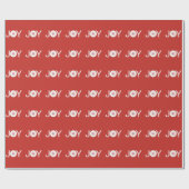 Cadeau Joy Christmas Red Wrapper Papier (Plat)