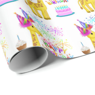 Cadeau Joyeuse Gift Wrapping Papier Giraffe