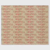 Cadeau Joyeuse typographie de Noël sur papier carton (Plat)