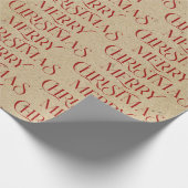 Cadeau Joyeuse typographie de Noël sur papier carton (Coin)