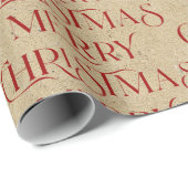 Cadeau Joyeuse typographie de Noël sur papier carton (Coin rond)