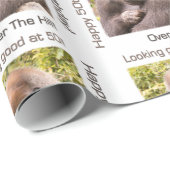 Cadeau Joyeux 50e anniversaire Gorilla Wrapping Papier (Coin rond)