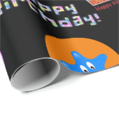 Cadeau Joyeux 8 Ans Ballons papier d'enveloppement #8 (Coin rond)