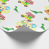 Cadeau Joyeux Alligator Papier Enveloppant Anniversaire (Coin)