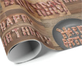 Cadeau Joyeux Anniversaire Bacon Papier Cadeau, Bacon, So (Coin rond)