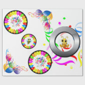 Cadeau Joyeux Anniversaire Bumblebee papier enveloppant (Plat)