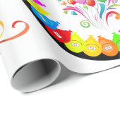 Cadeau Joyeux Anniversaire Bumblebee papier enveloppant (Coin rond)