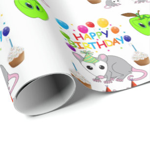 Cadeau Joyeux Anniversaire Enveloppement De Papier Possum