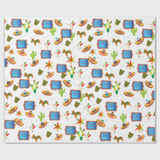 Cadeau Joyeux Anniversaire Fiesta papier enveloppant