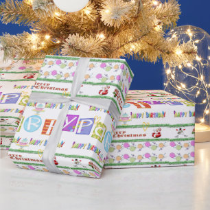 Cadeau Joyeux Anniversaire Joyeux Papier d'enveloppement