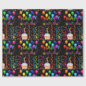 Cadeau Joyeux Anniversaire Papier Cupcake (Plat)