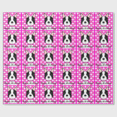 Cadeau Joyeux anniversaire ! Papier d'emballage de Boston (Plat)