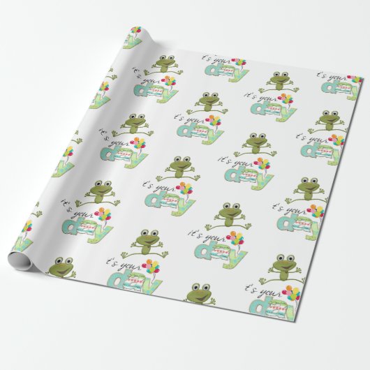Cadeau Joyeux Anniversaire Papier FUN Frog (Déroulé)
