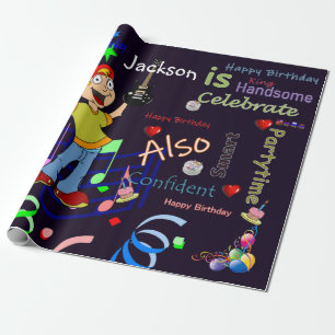 Cadeau Joyeux Anniversaire Papier Musicien Guitare