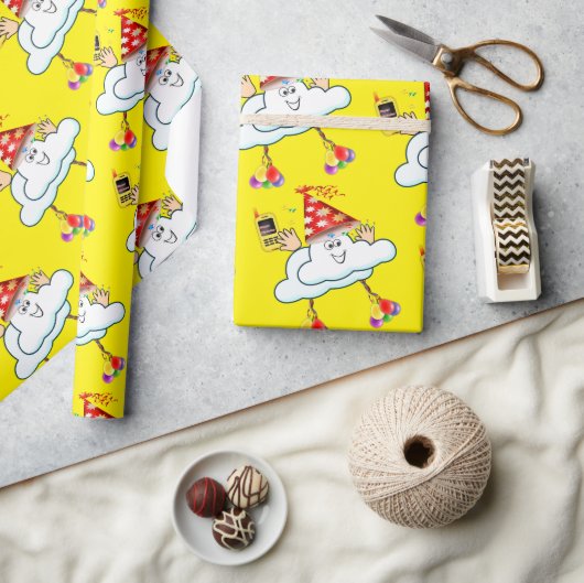 Cadeau Joyeux Anniversaire Papier Nuages IPhone Texte (Artisanat)