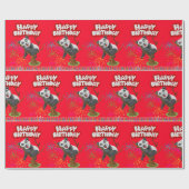 Cadeau Joyeux Anniversaire Papier Panda Ours Bougies (Plat)
