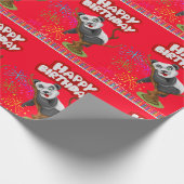 Cadeau Joyeux Anniversaire Papier Panda Ours Bougies (Coin)