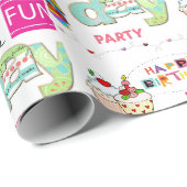 Cadeau Joyeux Anniversaire Papier papier FUN Cupcake (Coin rond)