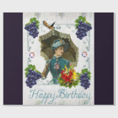 Cadeau Joyeux Anniversaire Papier Victorian (Plat)