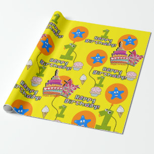 Cadeau Joyeux Ballons papier d'enveloppement d'anniversai