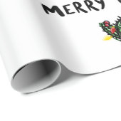 Cadeau Joyeux Cactus de Noël Envelopper le papier (Coin rond)