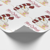 Cadeau Joyeux café de Noël Snowman papier enveloppant (Coin)