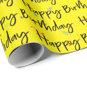 Cadeau Joyeux Confetti d'anniversaire sur papier d'envelo