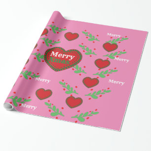 Cadeau Joyeux Feuille Xmas Et Papier D'Enveloppement D'Am